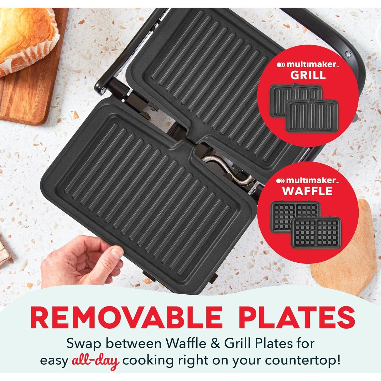 Sistema de Grill y Waffle DASH Flex Press - Placas Removibles