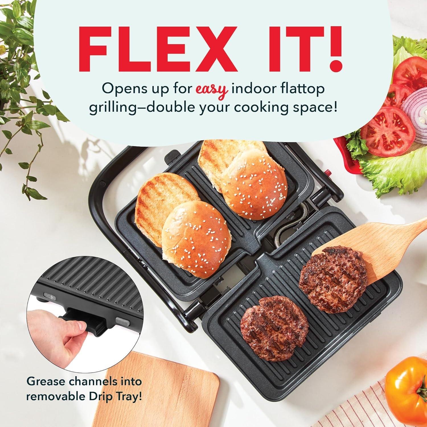 Sistema de Grill y Waffle DASH Flex Press - Placas Removibles