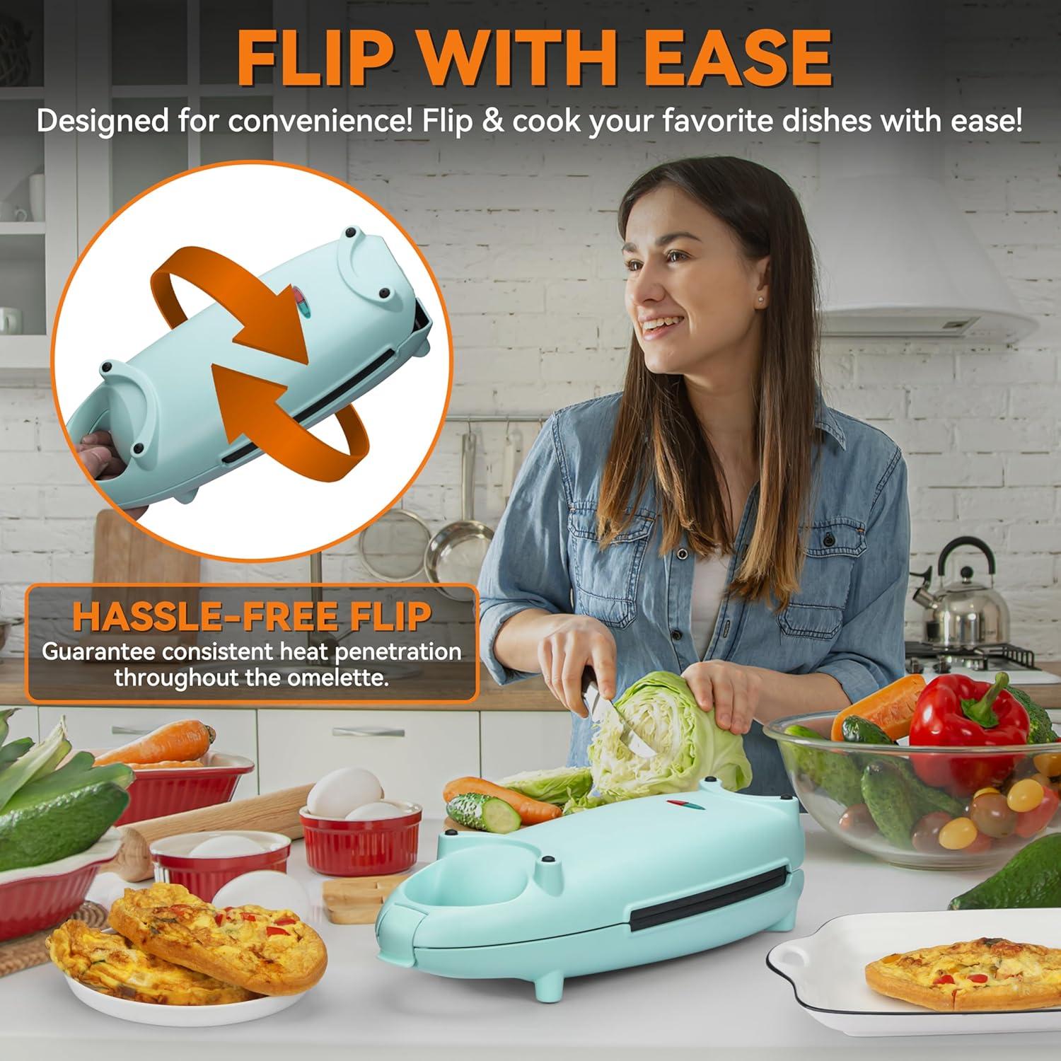 Hacedor de Omelettes Eléctrico Baker's Friend Aqua 800W Antiadherente