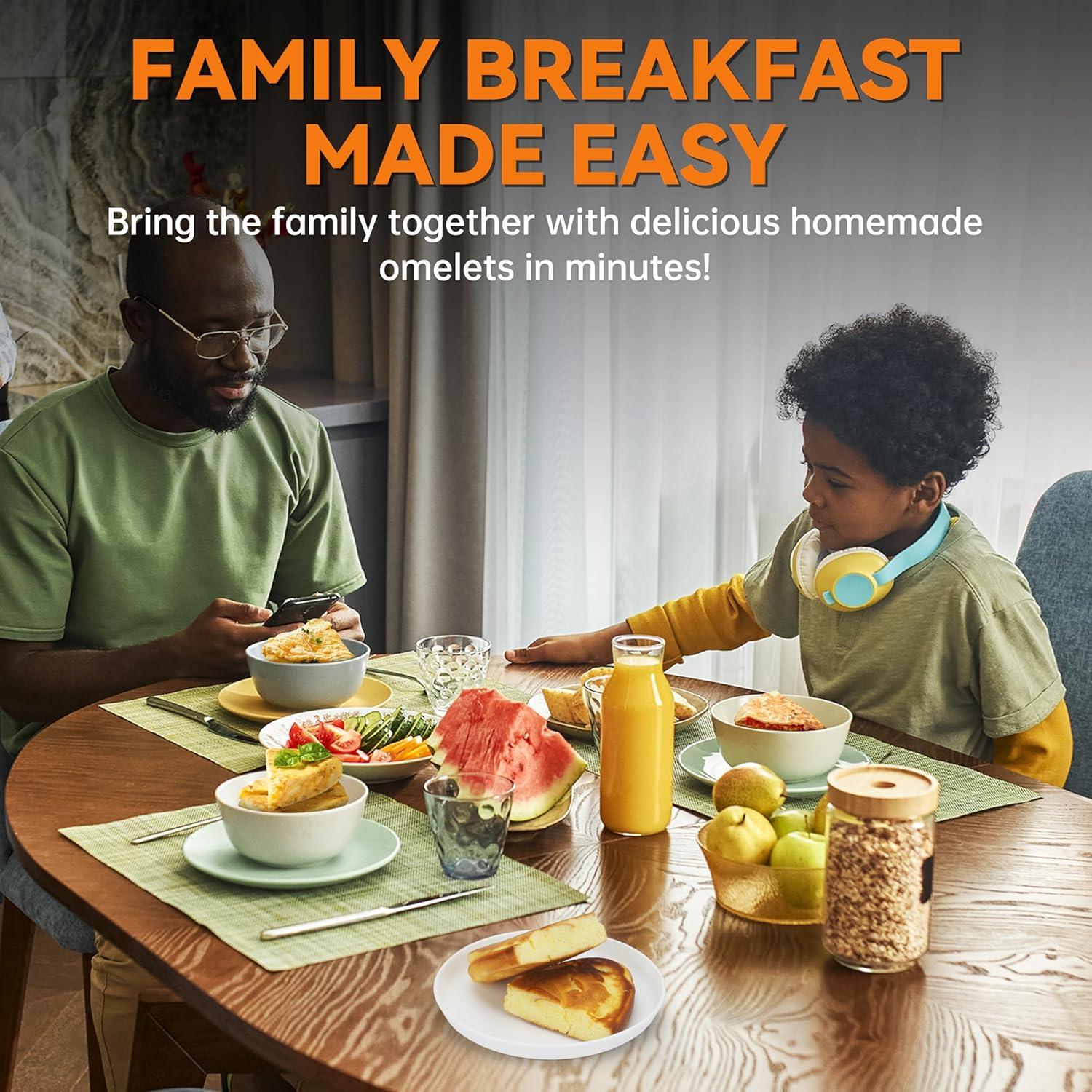 Hacedor de Omelettes Eléctrico Baker's Friend Aqua 800W Antiadherente