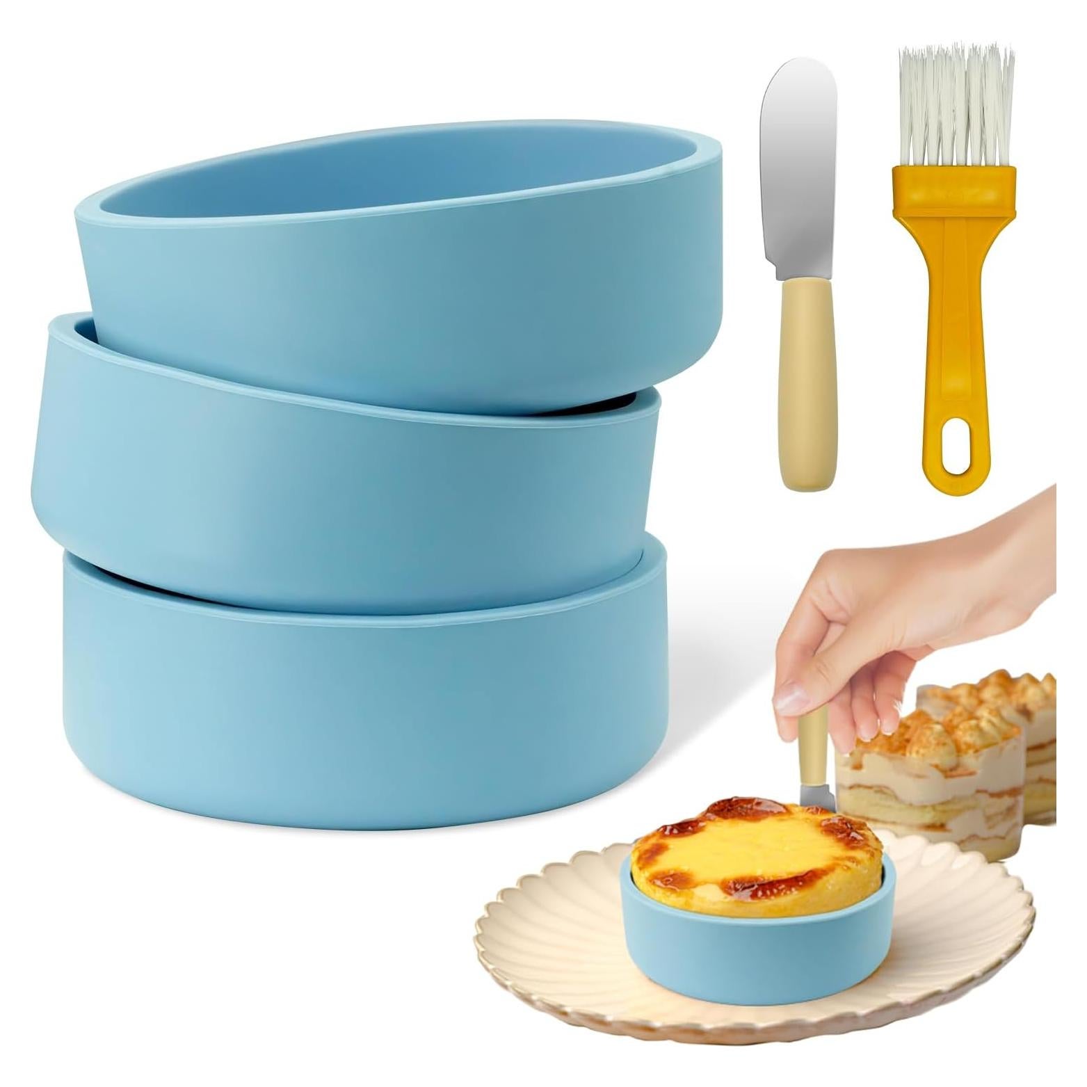 Molde de Huevo de Silicona Holyenten 3 Piezas Antiadherente