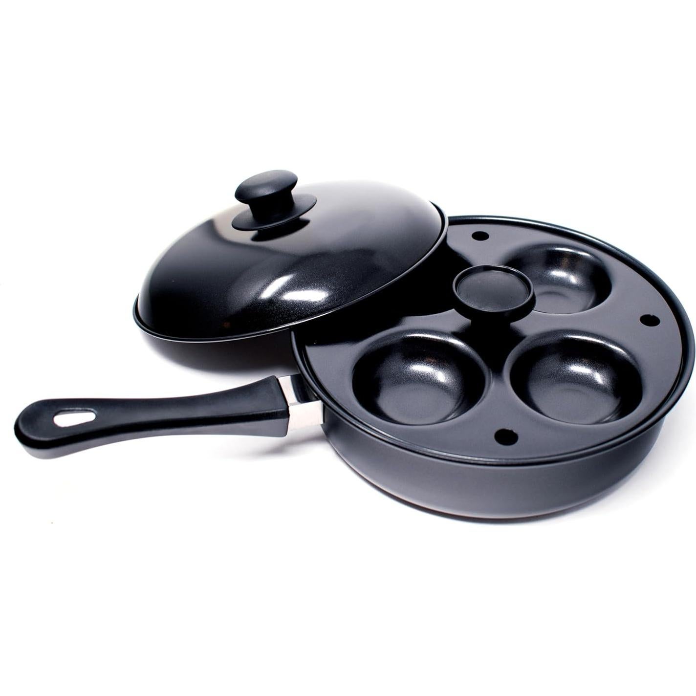 Sartén para Pochar Huevos Norpro 24 cm Antiadherente 4 Huevos