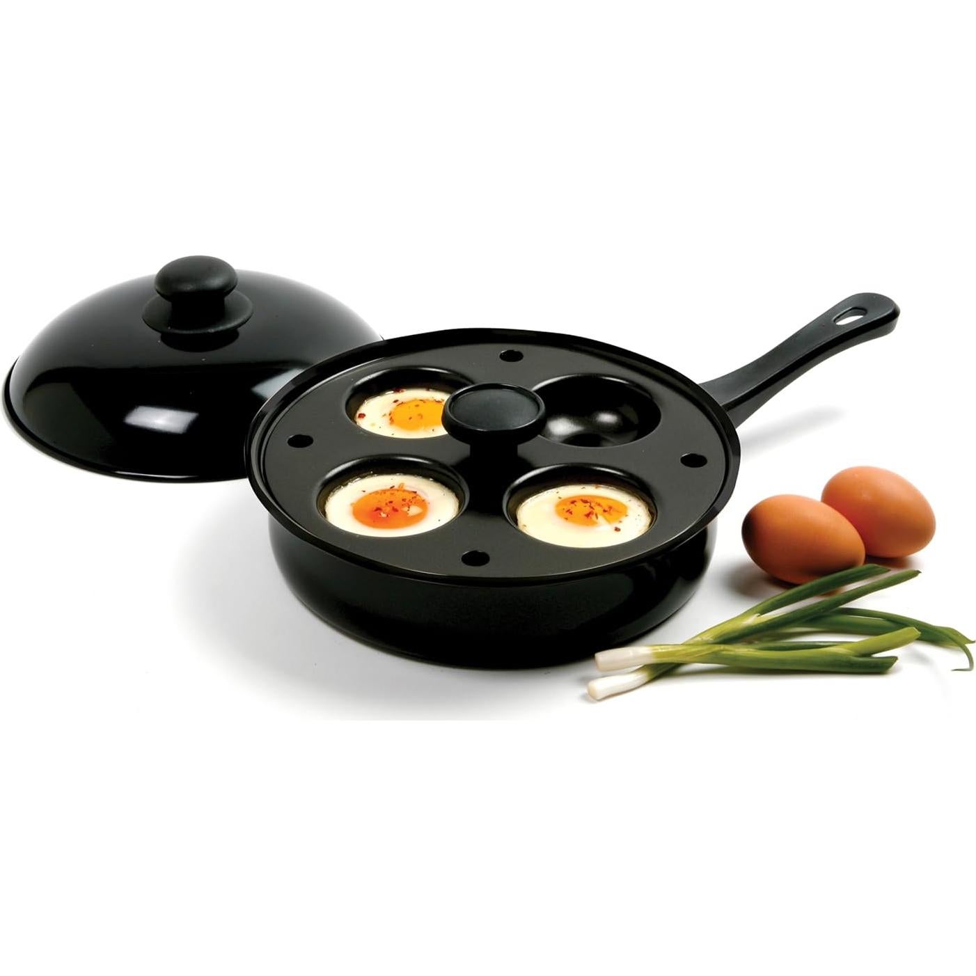 Sartén para Pochar Huevos Norpro 24 cm Antiadherente 4 Huevos