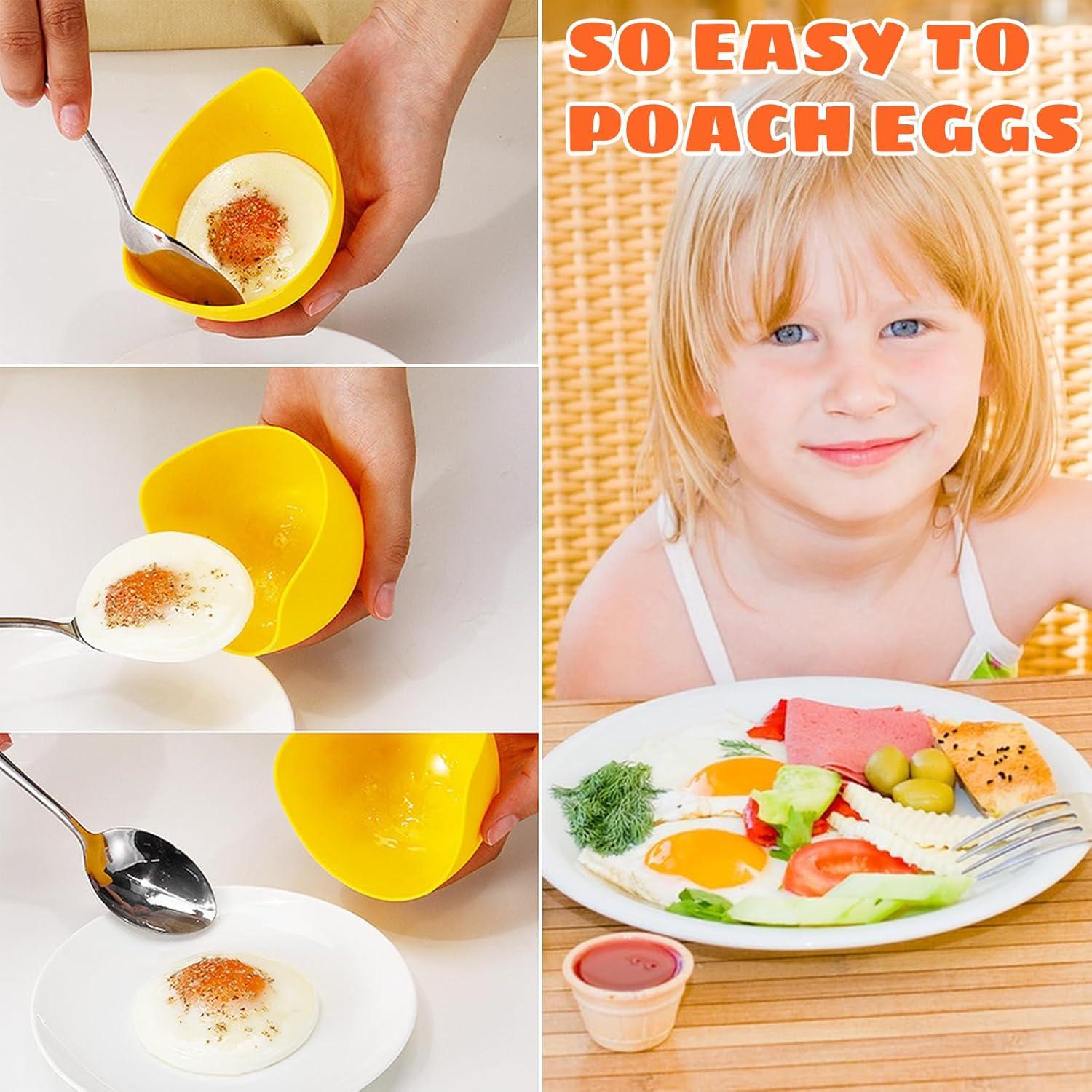 Escalfador de Huevos de Silicona LTWQLing - Paquete de 4, Antiadherente