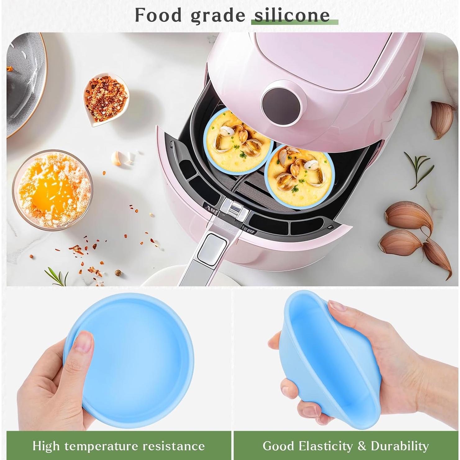 Moldes de Huevos de Silicona 10 cm - 2 Piezas Apto Microondas