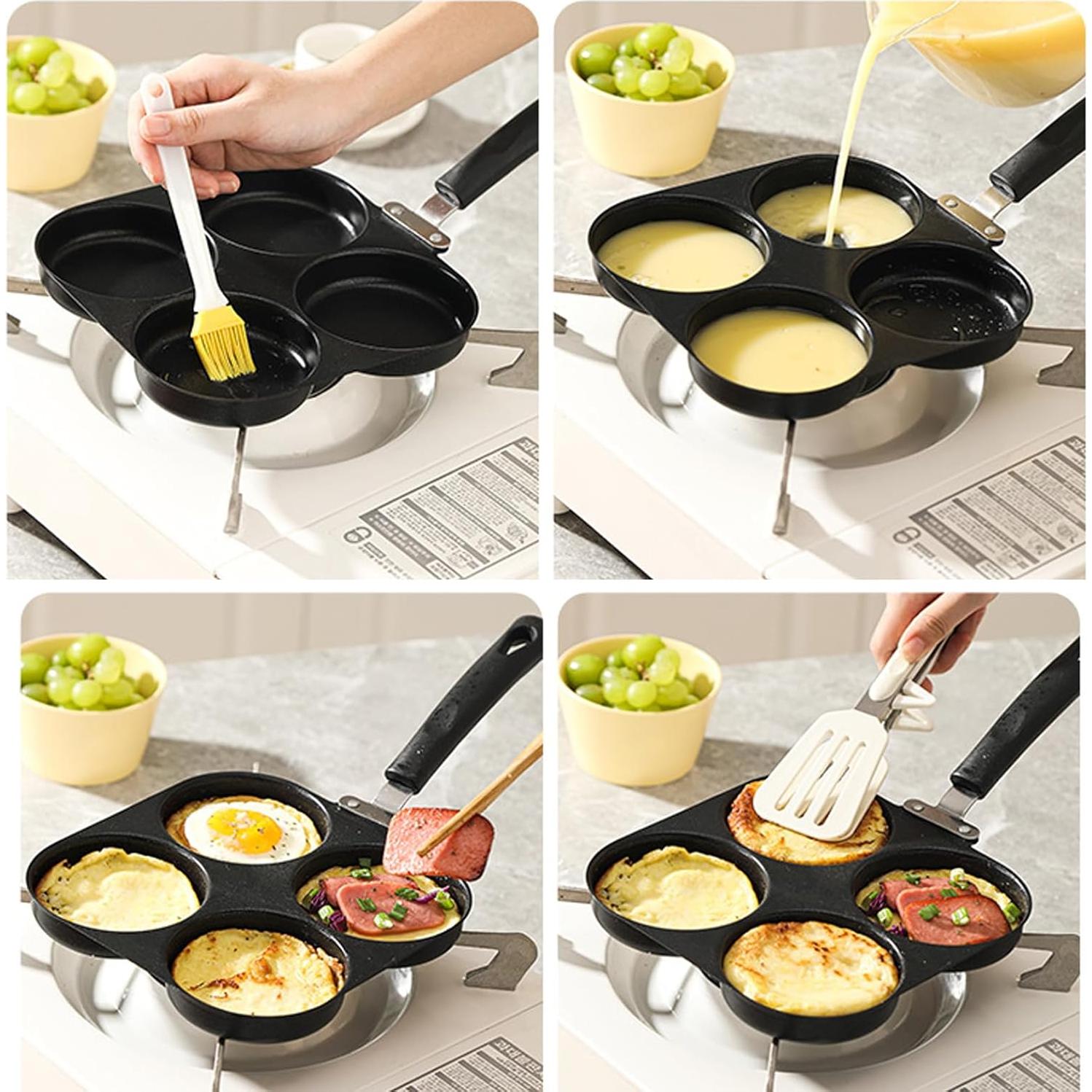 Sartén Antiadherente JORMEY para 4 Huevos - Aluminio 35.56 cm