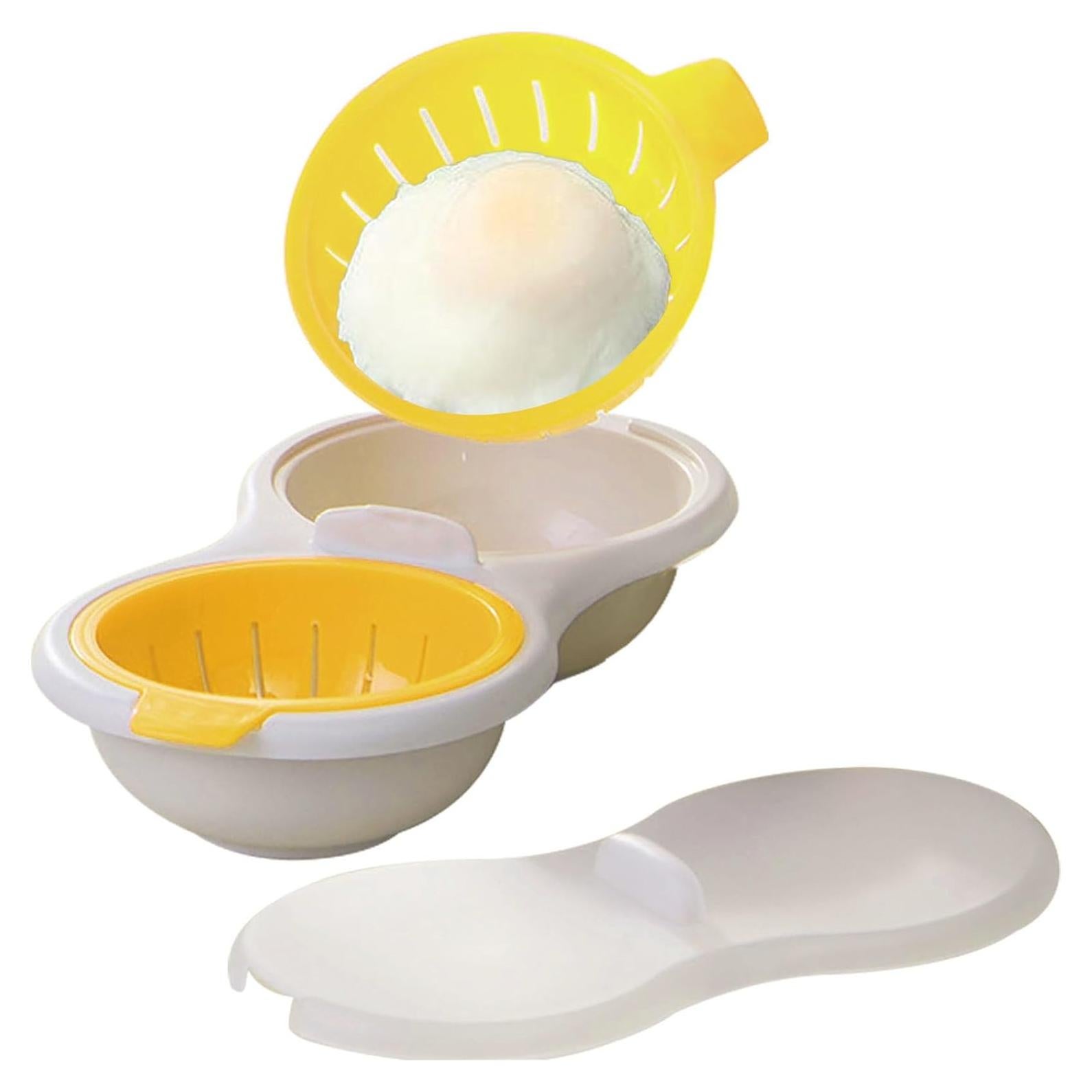Cocedor de Huevos en Microondas 2 Huevos Amarillo Antiadherente