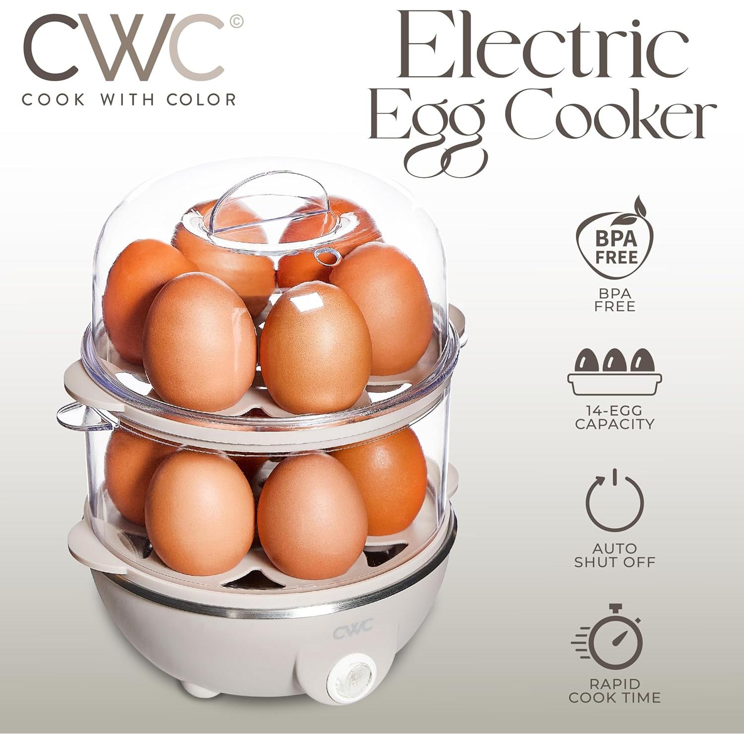 Cocedor de Huevos Eléctrico COOK WITH COLOR Doble Capa 350W