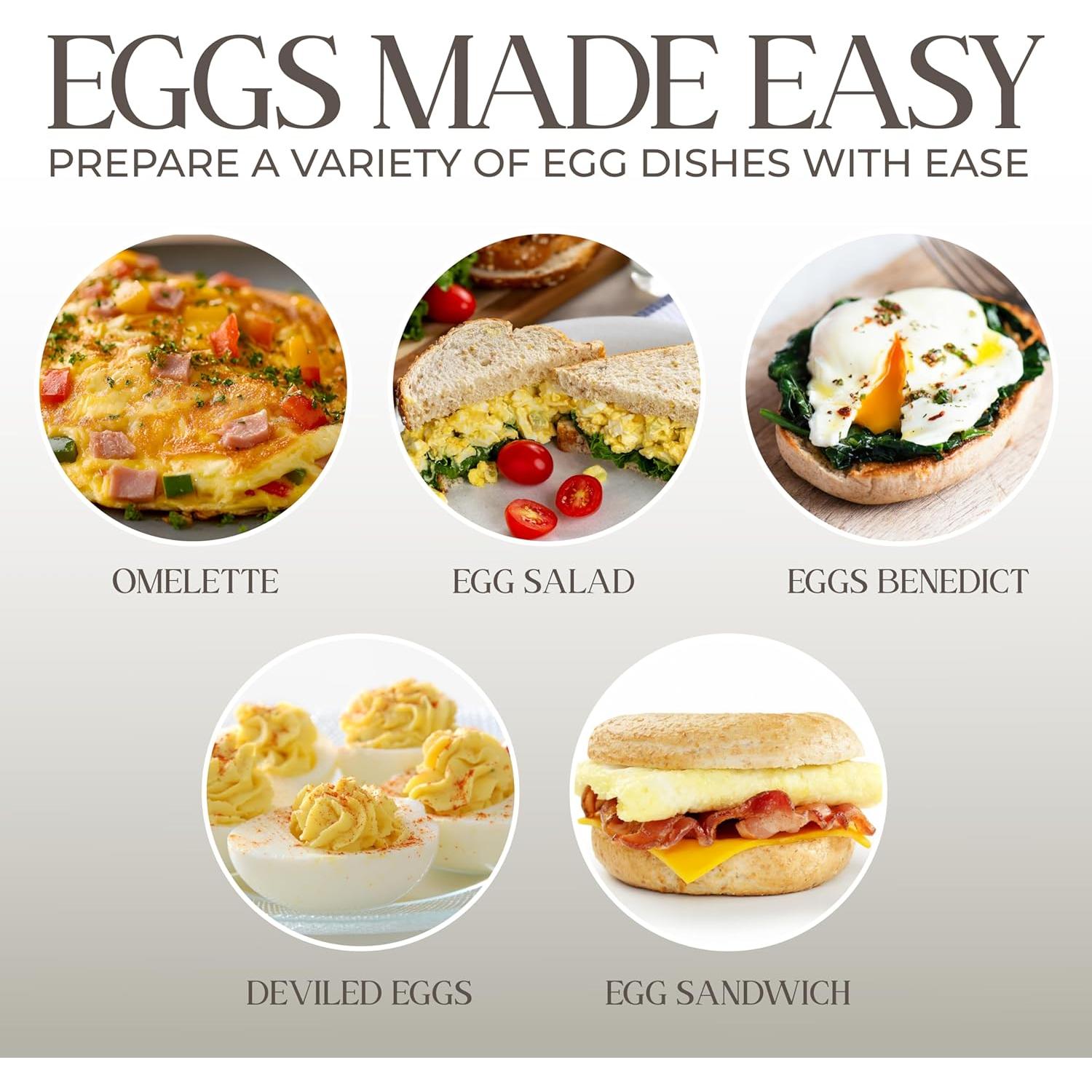 Cocedor de Huevos Eléctrico COOK WITH COLOR Doble Capa 350W