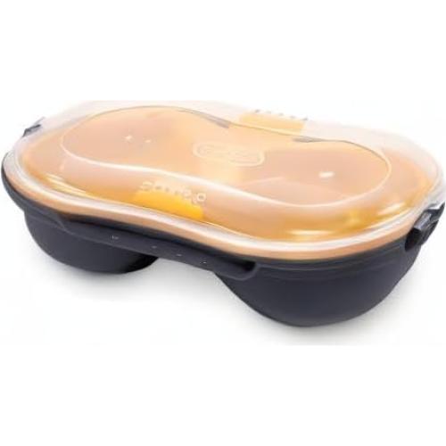 Cocinador de Huevos Dexas Duo Microondas 2 en 1 Libre BPA