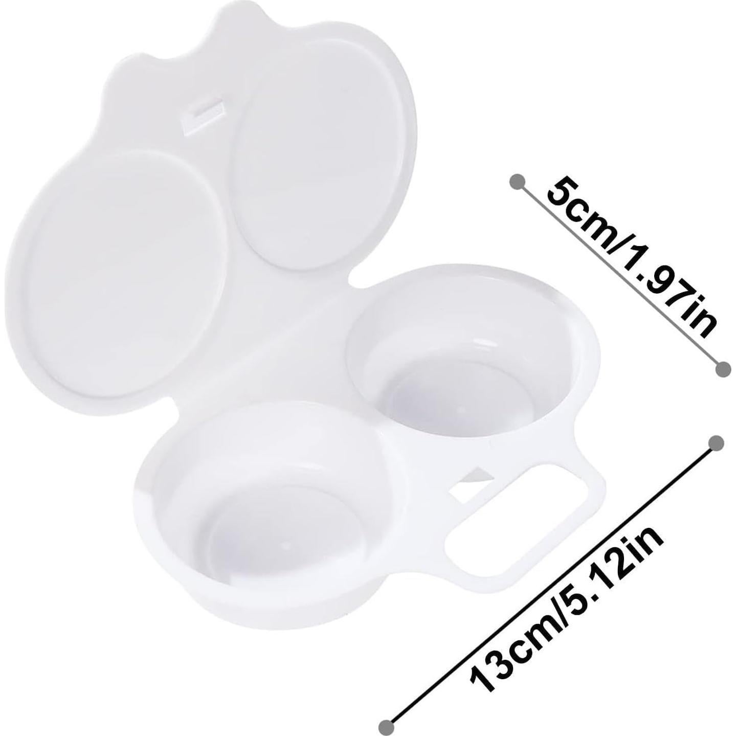 Poachador de Huevos WLngtv Antiadherente 2 Cavidades Microondas