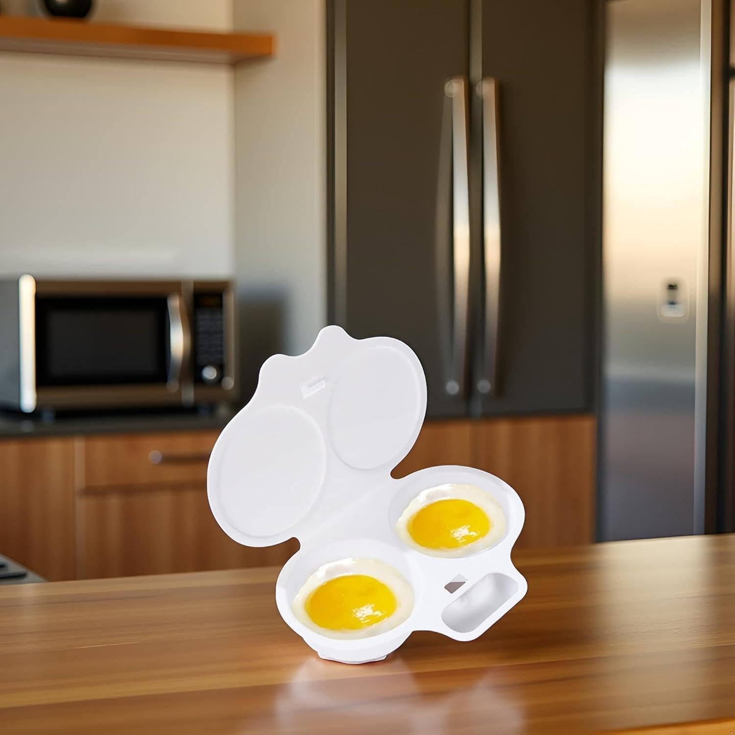 Poachador de Huevos Microondas GANPUB 2 Cavidades Antiadherente