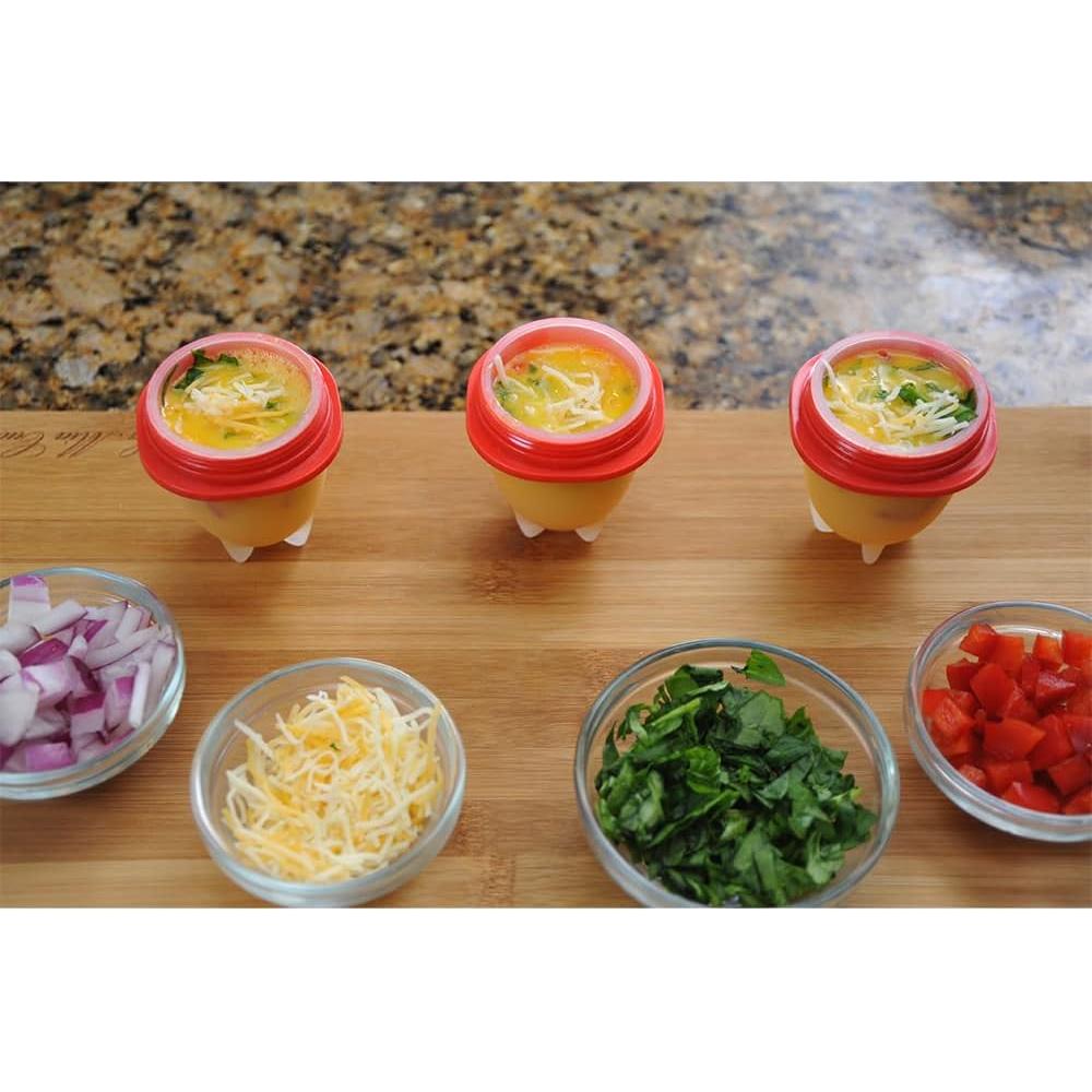 Cocinero de Huevos Egglettes - 4 Tazas de Silicona Antiadherente
