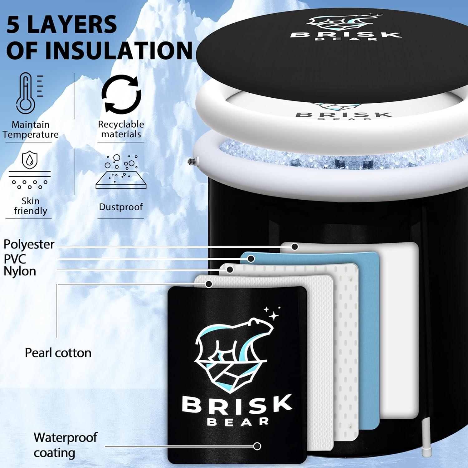 Tina de Baño de Hielo Brisk Bear Extra Grande 397L