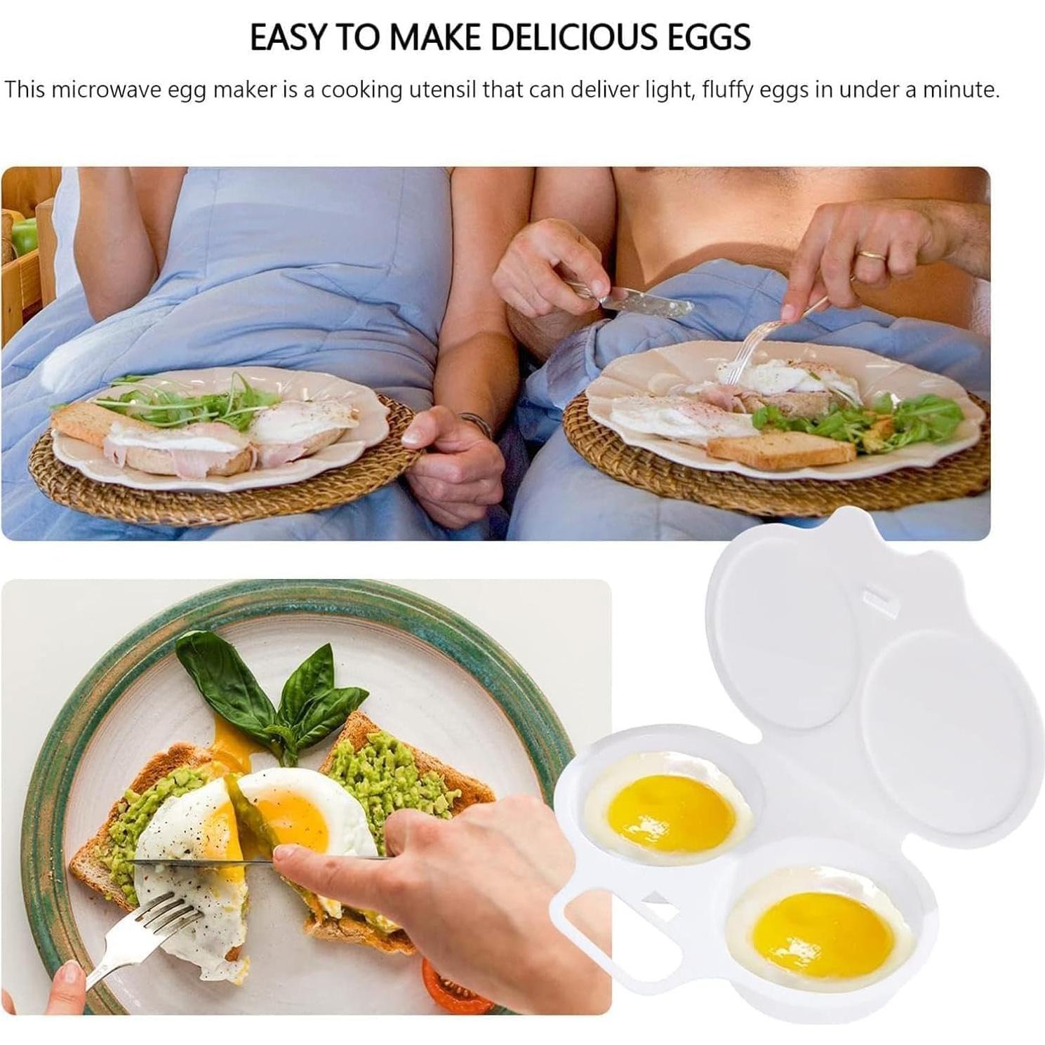 Cocinero de huevos pochés Zenarao 2 cavidades con tapa