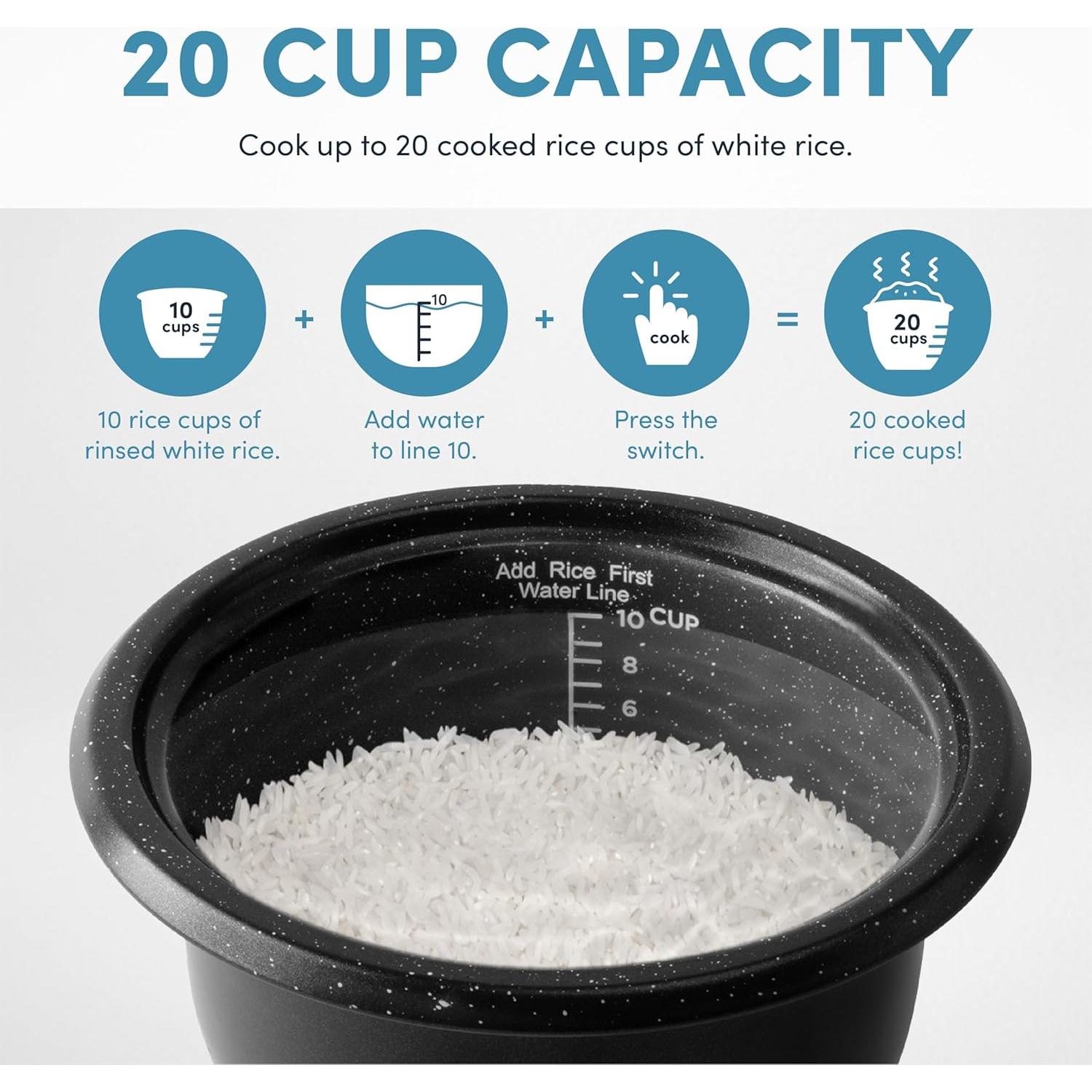 Olla de Arroz AROMA ARC-860NGP 20 Tazas Antiadherente