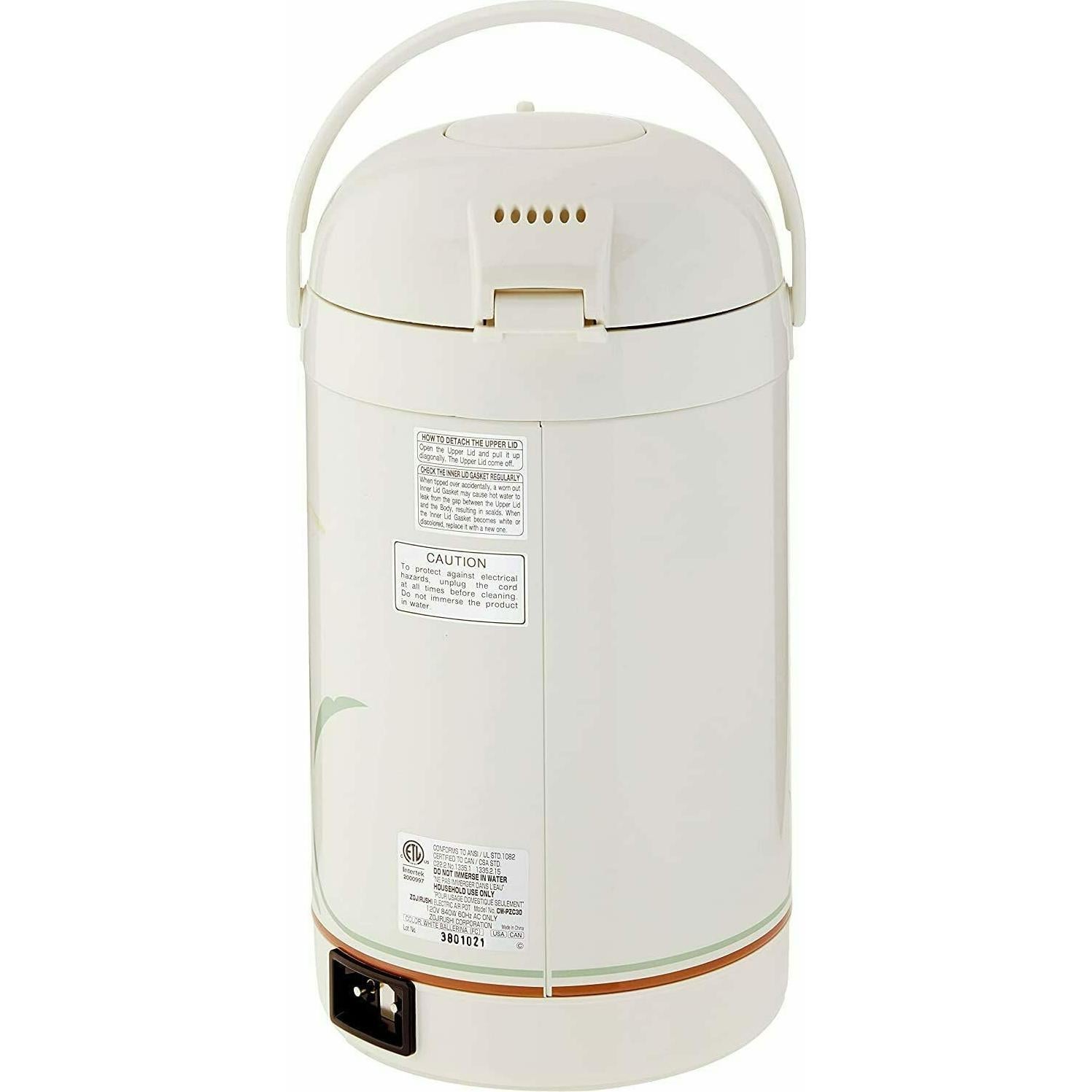 Calentador de Agua Eléctrico Zojirushi Micom 3L Blanco