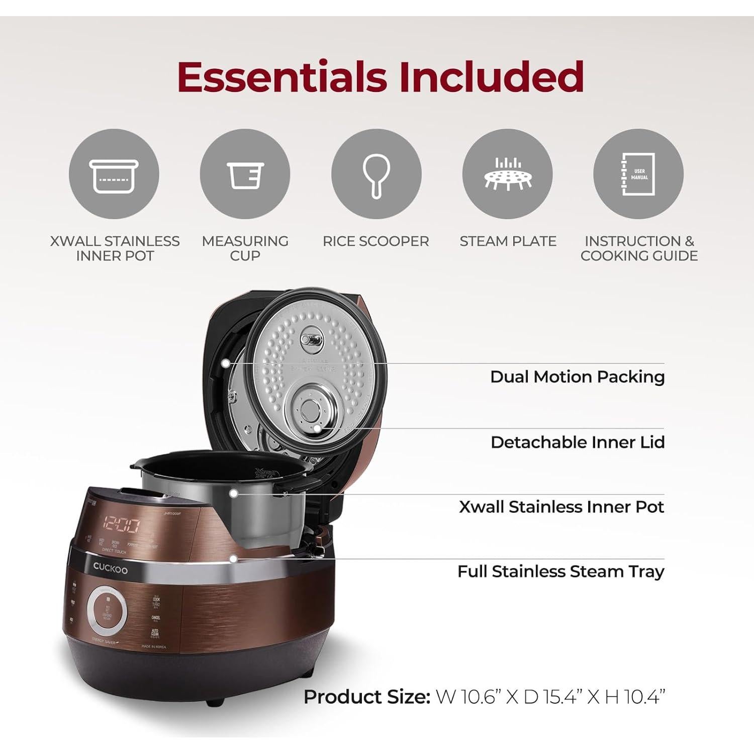 Olla Arrocera de Presión CUCKOO CRP-JHR0609F 6 Tazas Inducción
