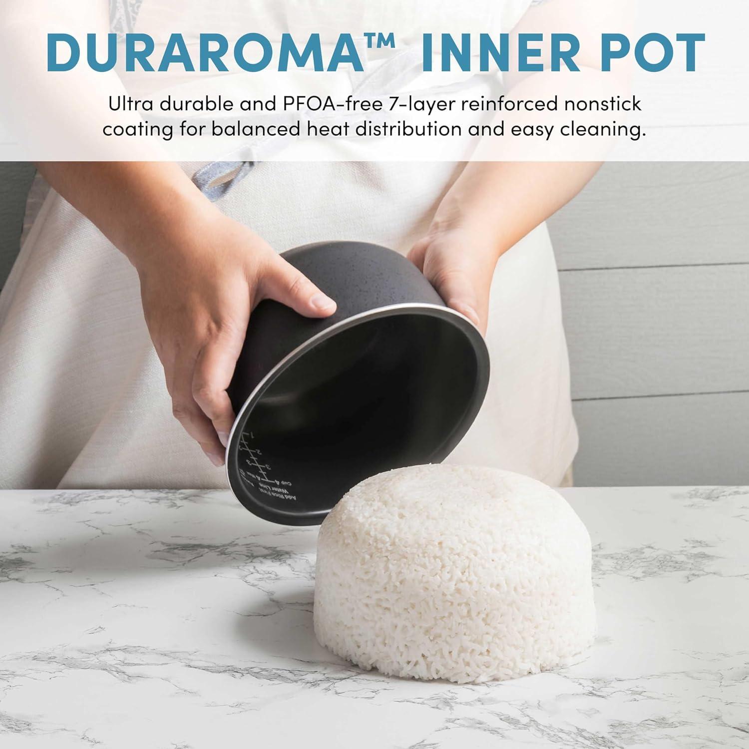 Cocedor de Arroz AROMA ARC-7604 8 Tazas Inducción 2Qt Blanco