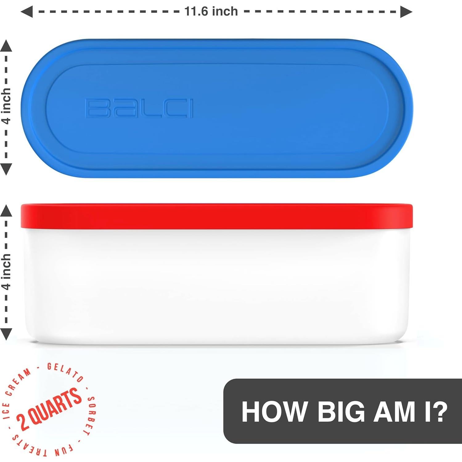 Contenedores de Helado BALCI - 2 Cuartos (1.89L) - Juego de 2