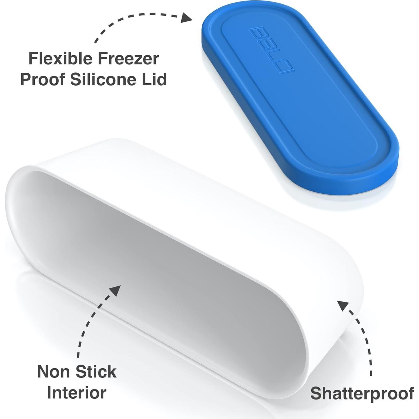 Contenedores de Helado BALCI - 2 Cuartos (1.89L) - Juego de 2