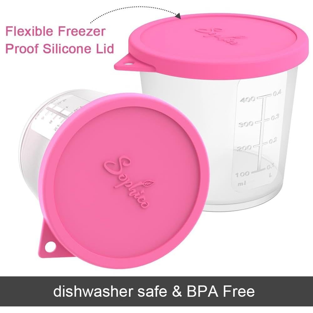 Contenedores de Helado SOPHICO 4 Piezas Silicona 473ml