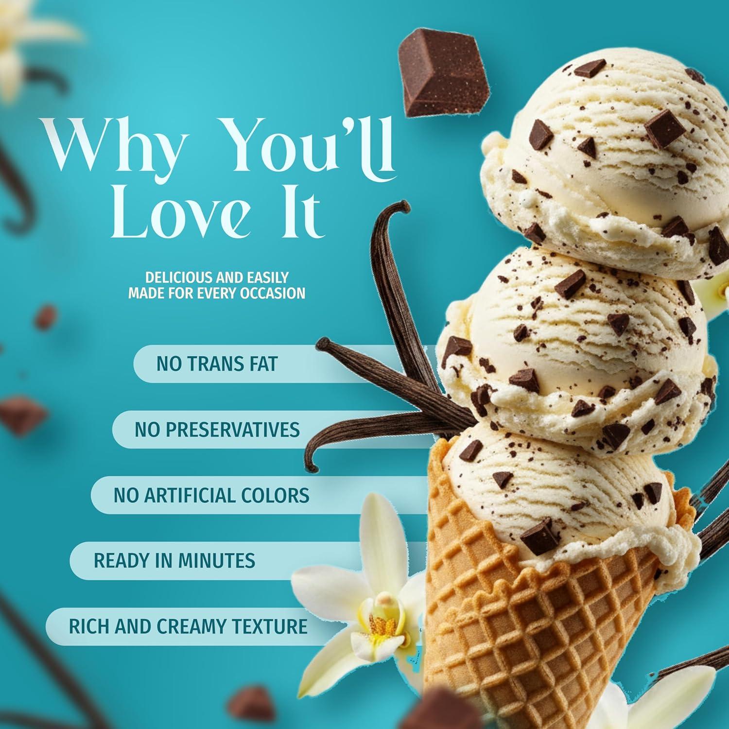 Mezcla de Helado Premium Triple Scoop Vainilla con Chocolate 1.4kg