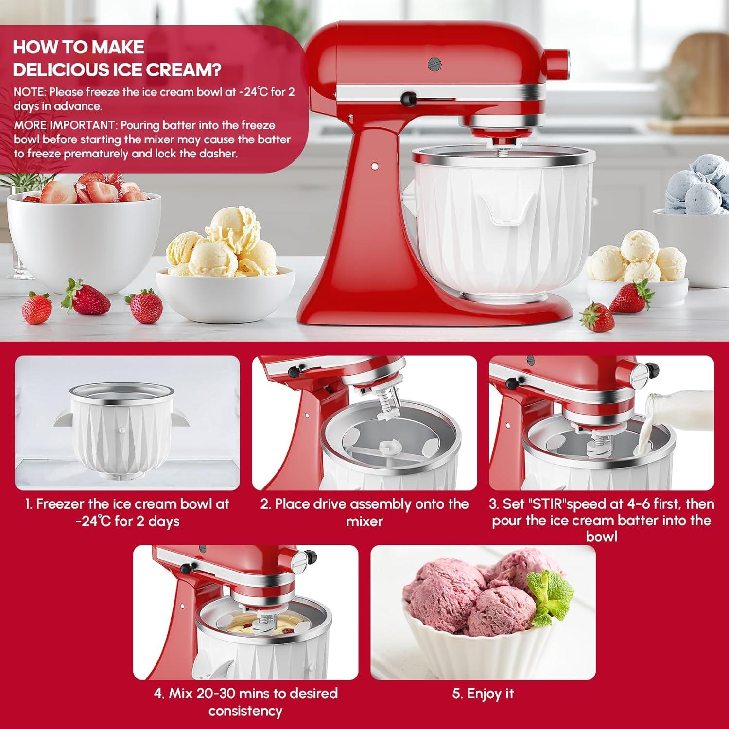 Accesorio Hacedor de Helados InnoMoon para KitchenAid 2L
