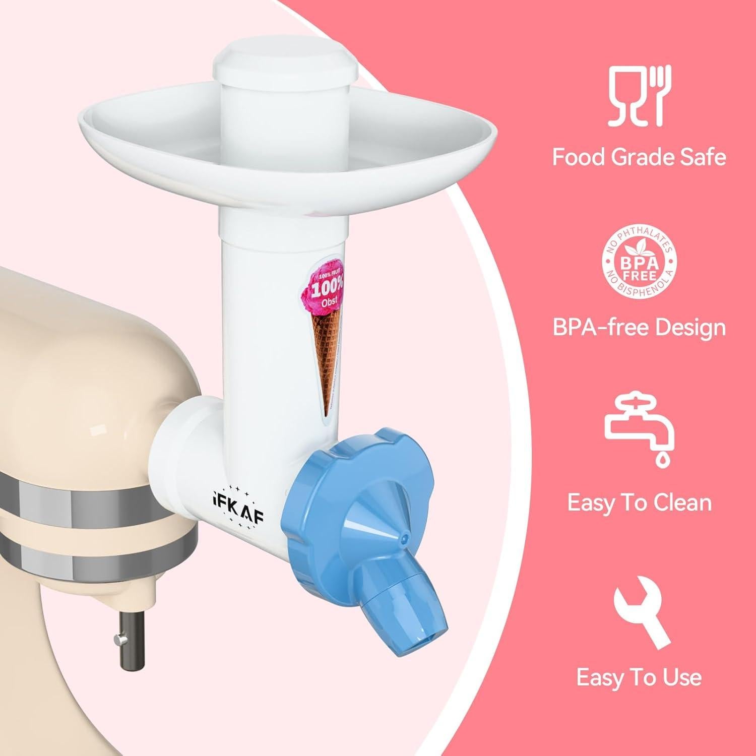Fabricante de Helado de Frutas Congeladas IFKAF para KitchenAid