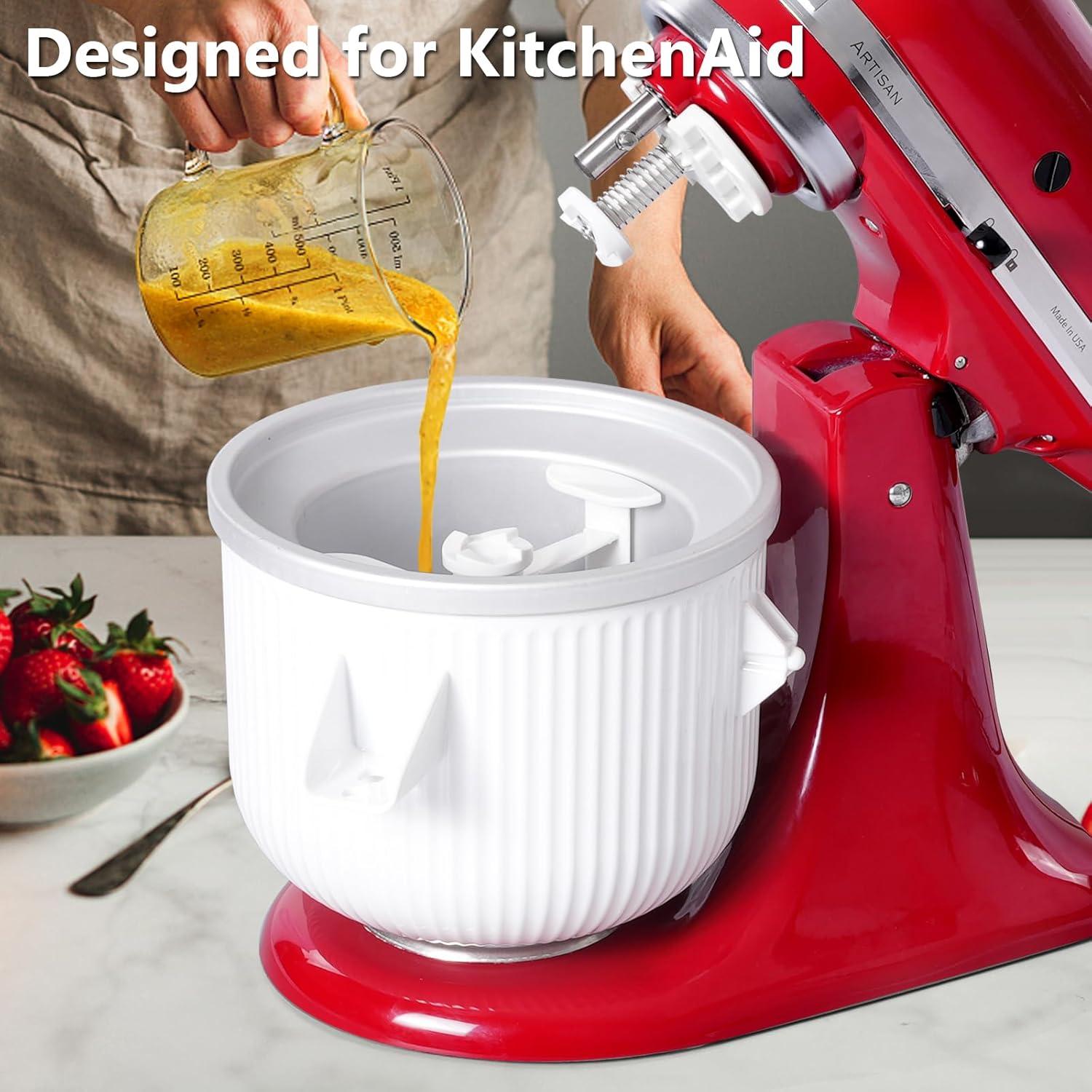 Tazón de Helado 2QT LETOMS para Mezclador Kitchenaid 4.5-7QT