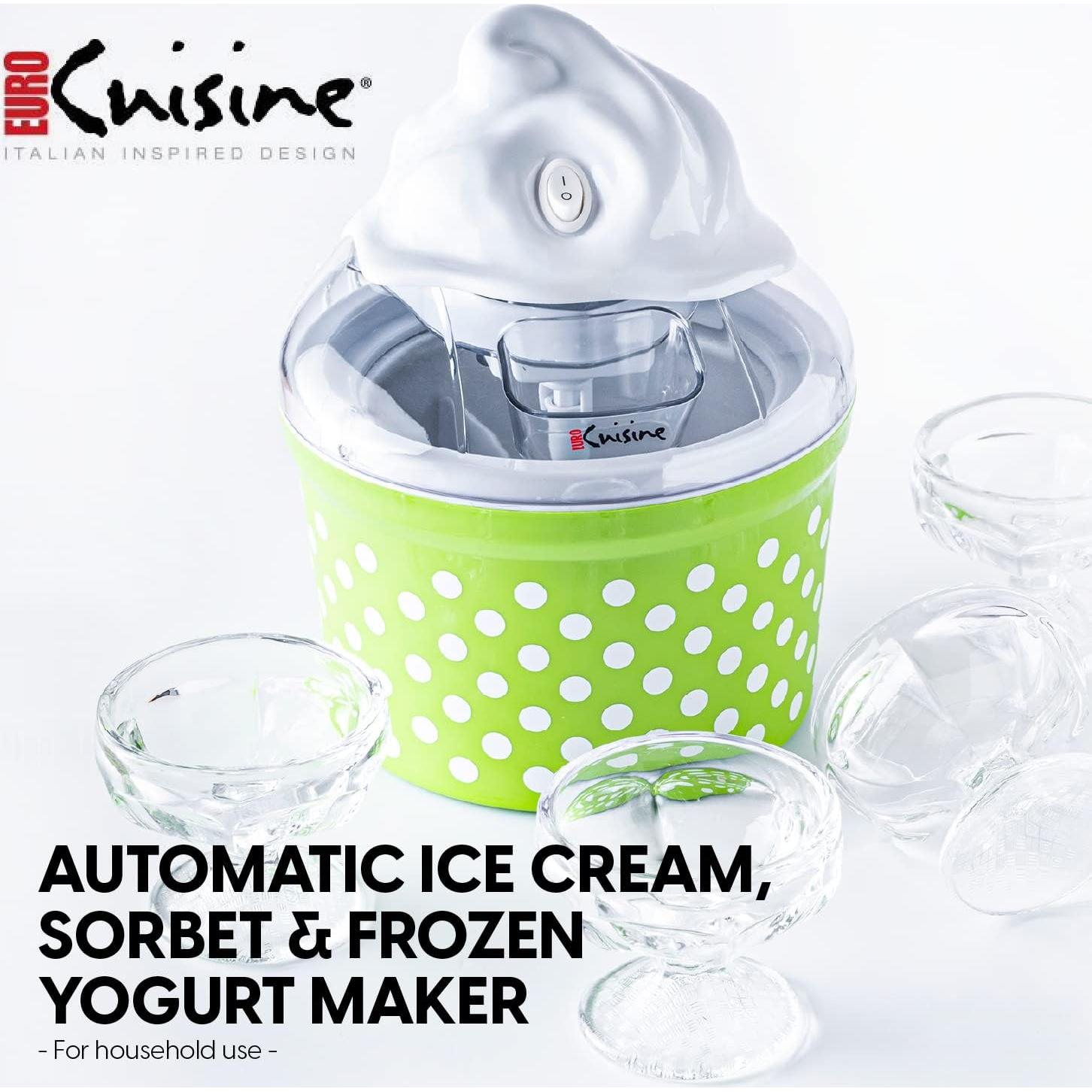 Máquina de Helados Euro Cuisine ICM26GRA 1.2L Verde