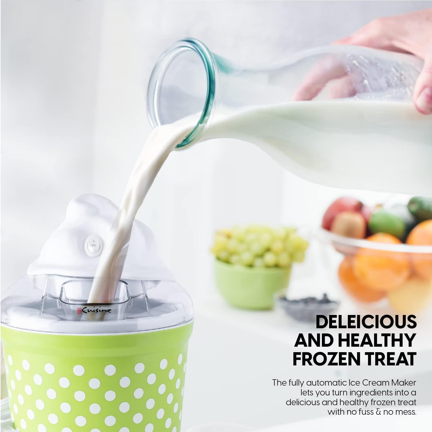 Máquina de Helados Euro Cuisine ICM26GRA 1.2L Verde