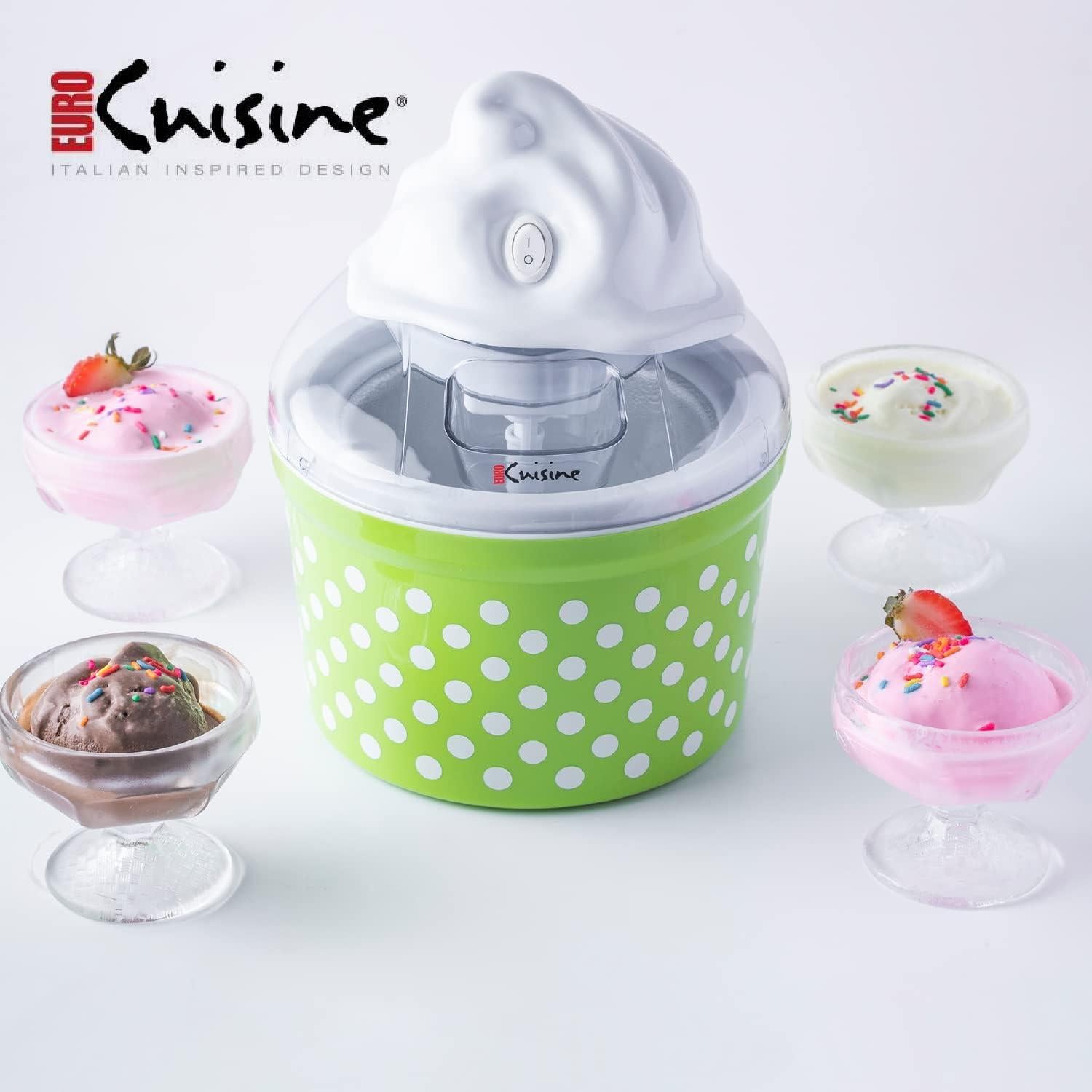 Máquina de Helados Euro Cuisine ICM26GRA 1.2L Verde