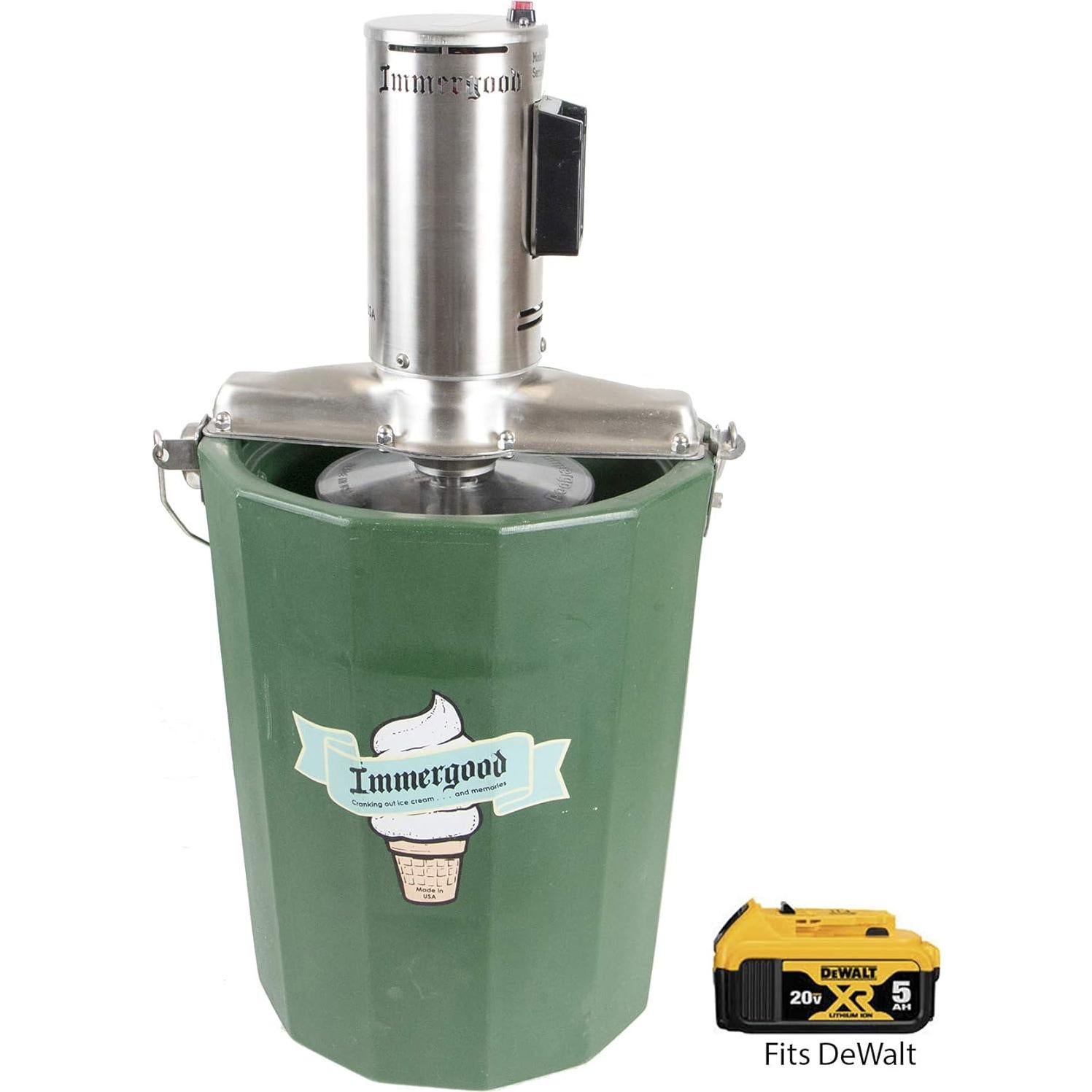 Fabricante de Helados a Batería Immergood 6 qt Acero Inoxidable