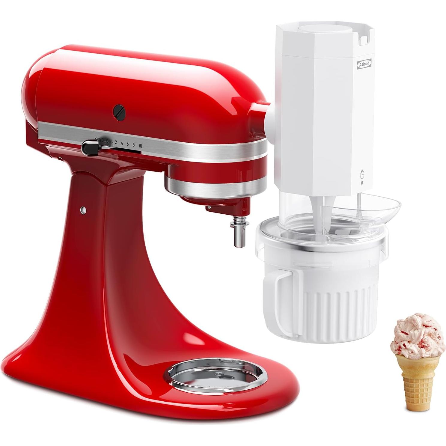 Máquina de Helados Atbod 2 en 1 para Batidora KitchenAid