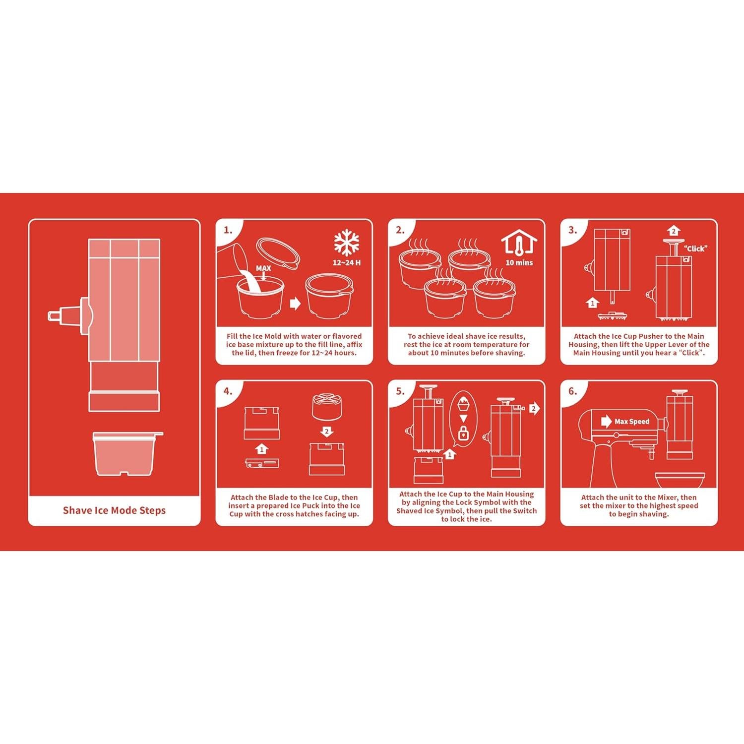 Máquina de Helados Atbod 2 en 1 para Batidora KitchenAid