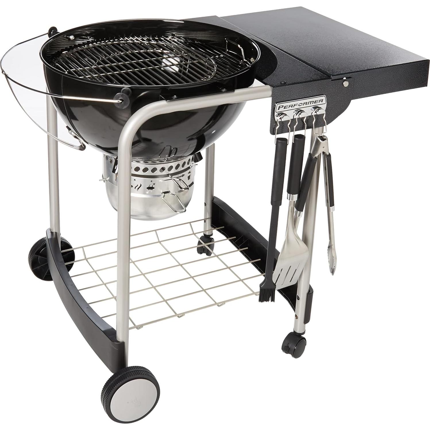 Parrilla de Carbón Weber Performer 22" Negra con Mesa Plegable