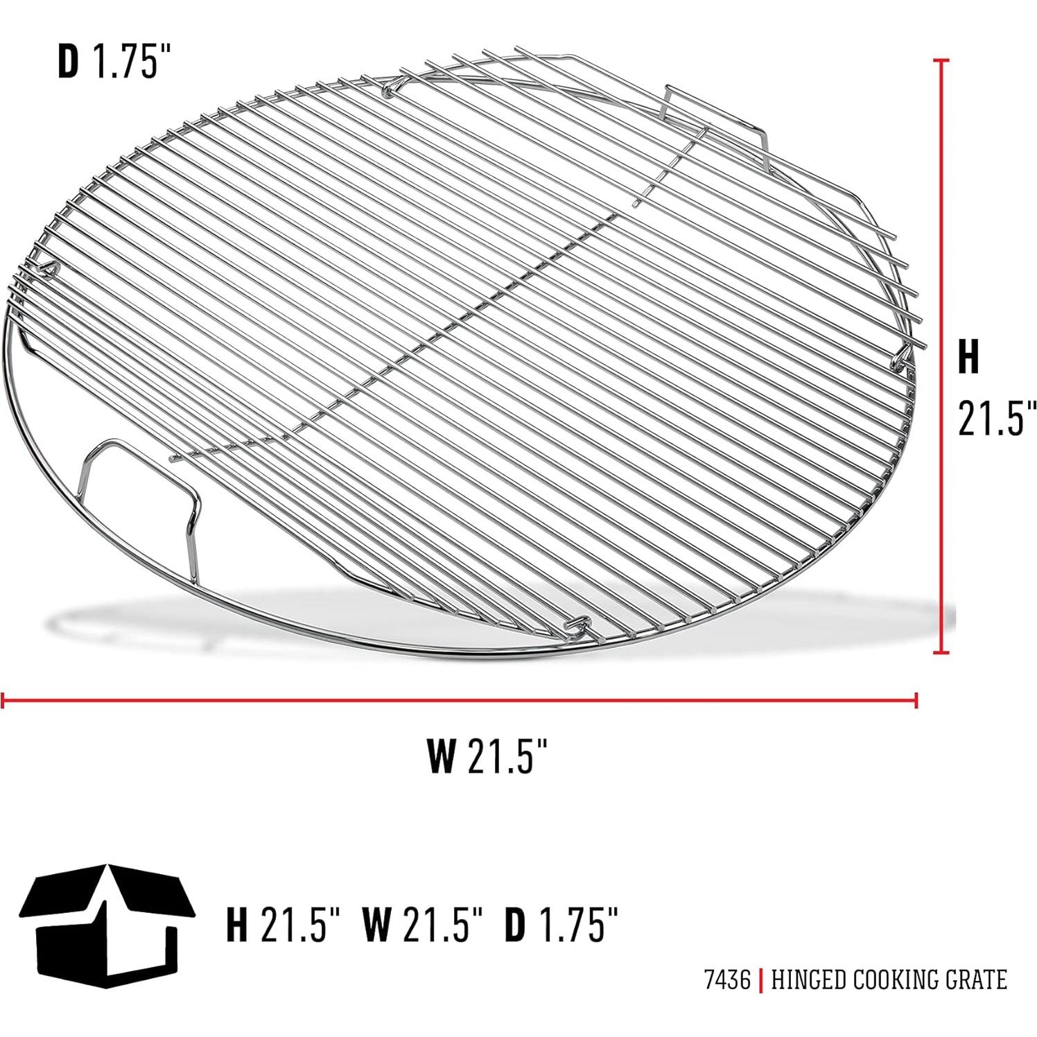 Rejilla de Cocción con Bisagra Weber 22" Acero Inoxidable