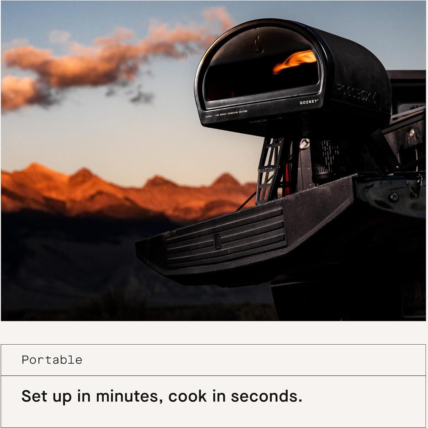 Horno de Pizza Gozney Roccbox Portátil a Gas y Leña 21.9 kg