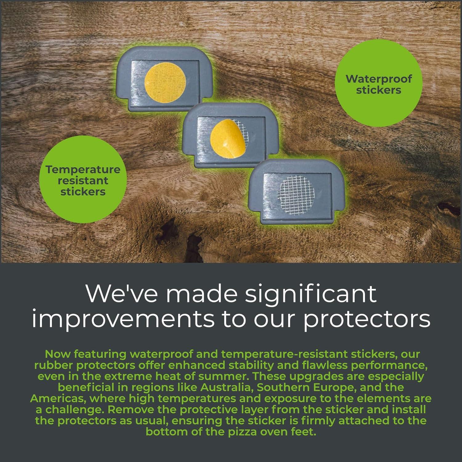 Protectores de Goma para Horno de Pizza Gozney Roccbox - 3 Piezas