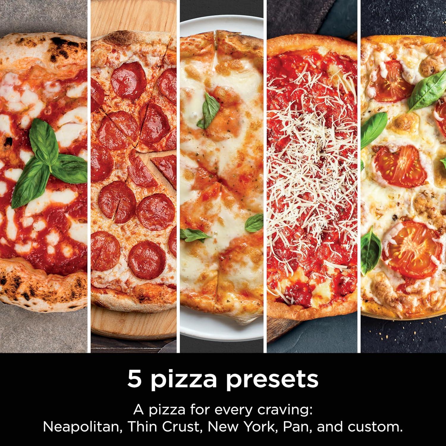 Horno de Pizza Eléctrico Ninja MO201, 30.48 cm, 5 en 1