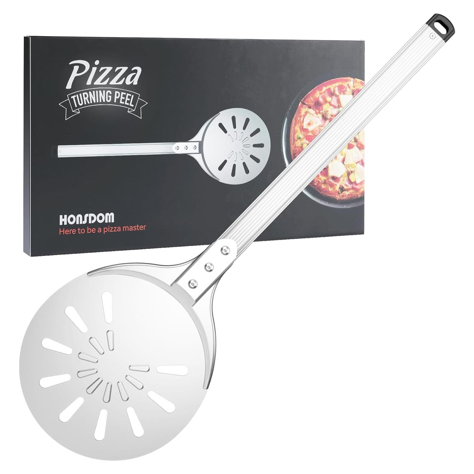 Espátula Giratoria para Pizza Honsdom 20 cm Aluminio Perforada