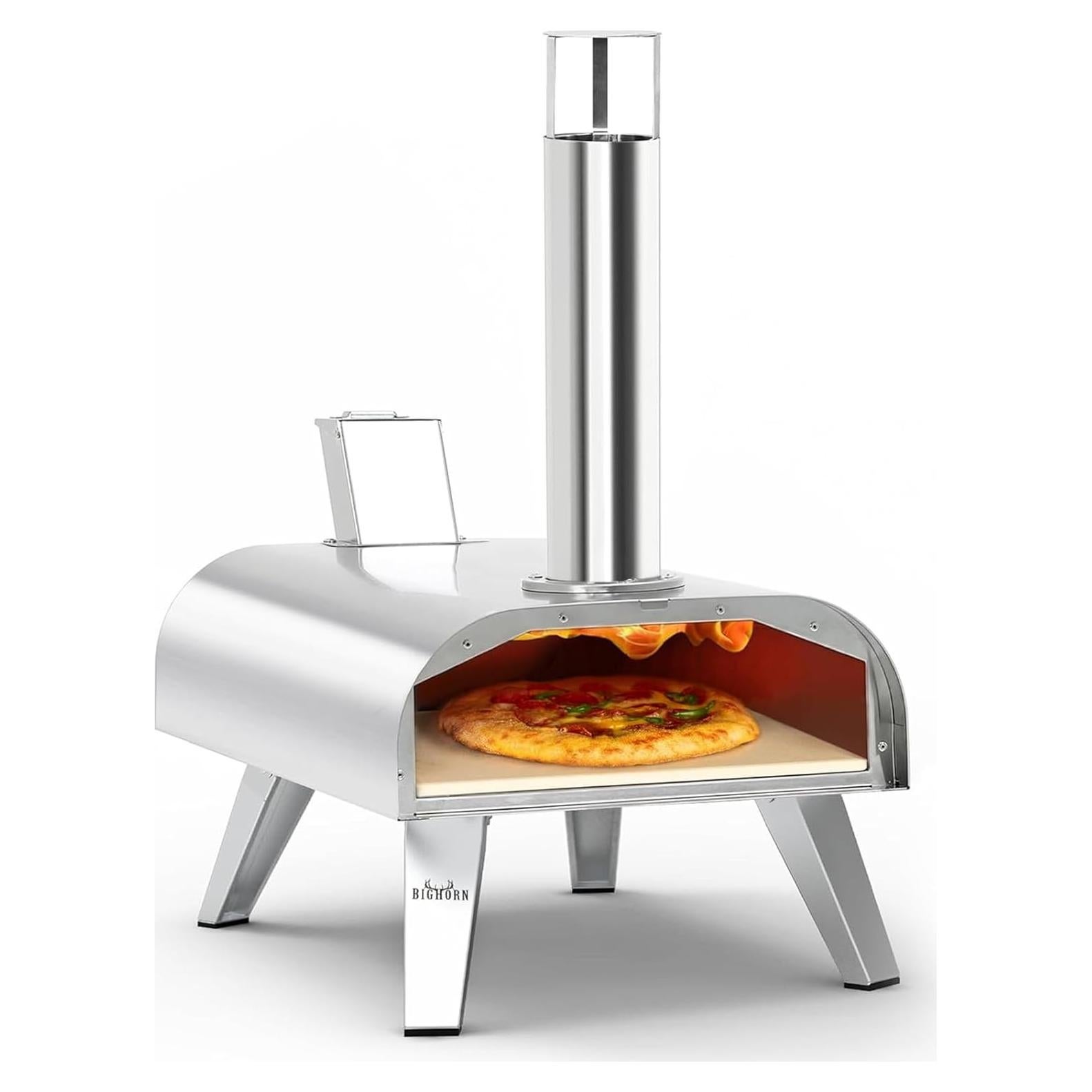 Horno de Pizza Big Horn Outdoors 12" Acero Inoxidable Portátil