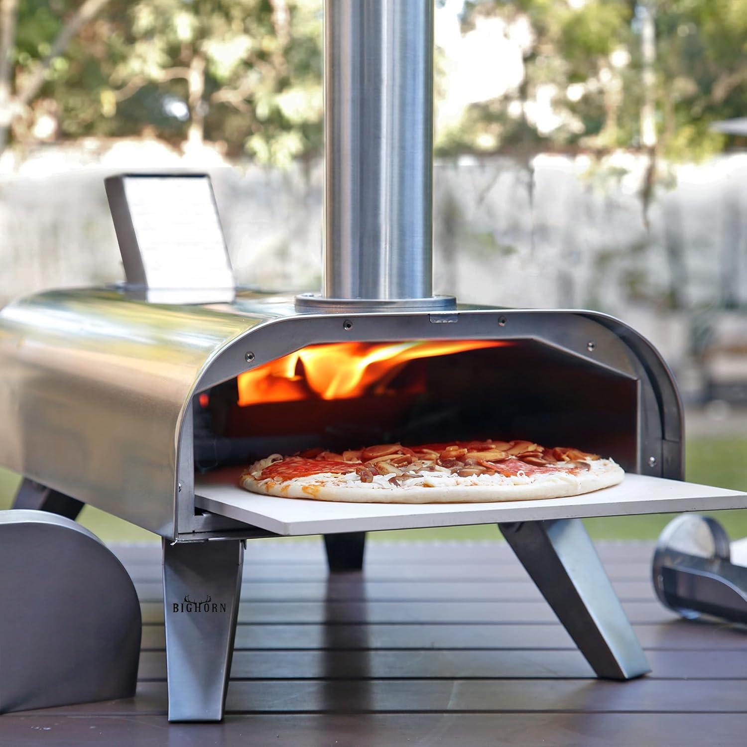 Horno de Pizza Big Horn Outdoors 12" Acero Inoxidable Portátil