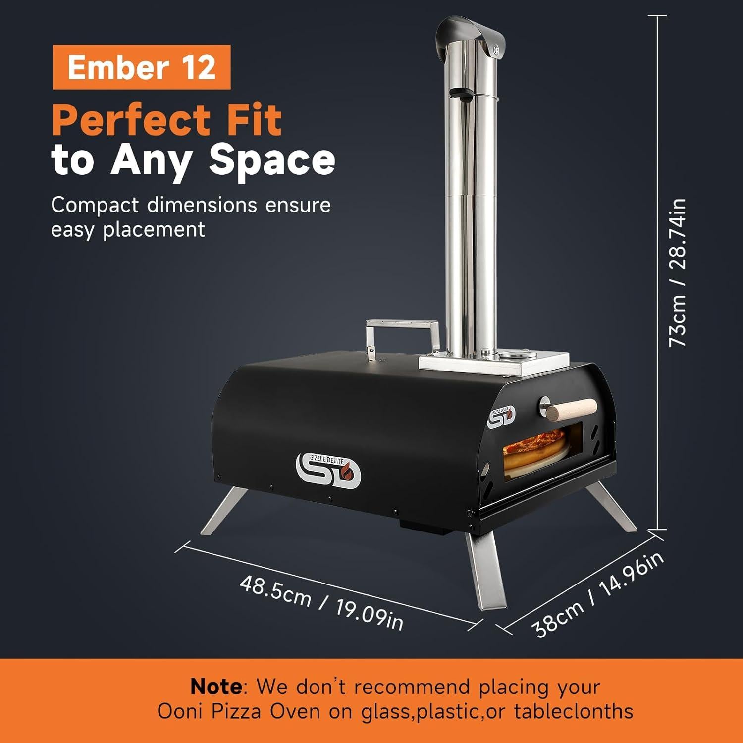 Horno de Pizza SizzleDelite Ember12 Acero Inoxidable 30.48 cm