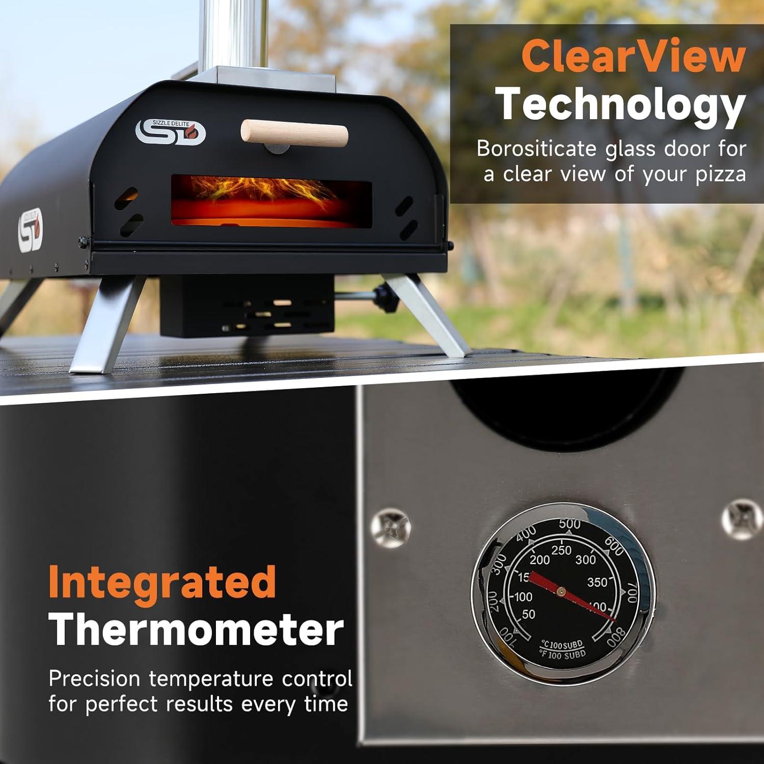 Horno de Pizza SizzleDelite Ember12 Acero Inoxidable 30.48 cm