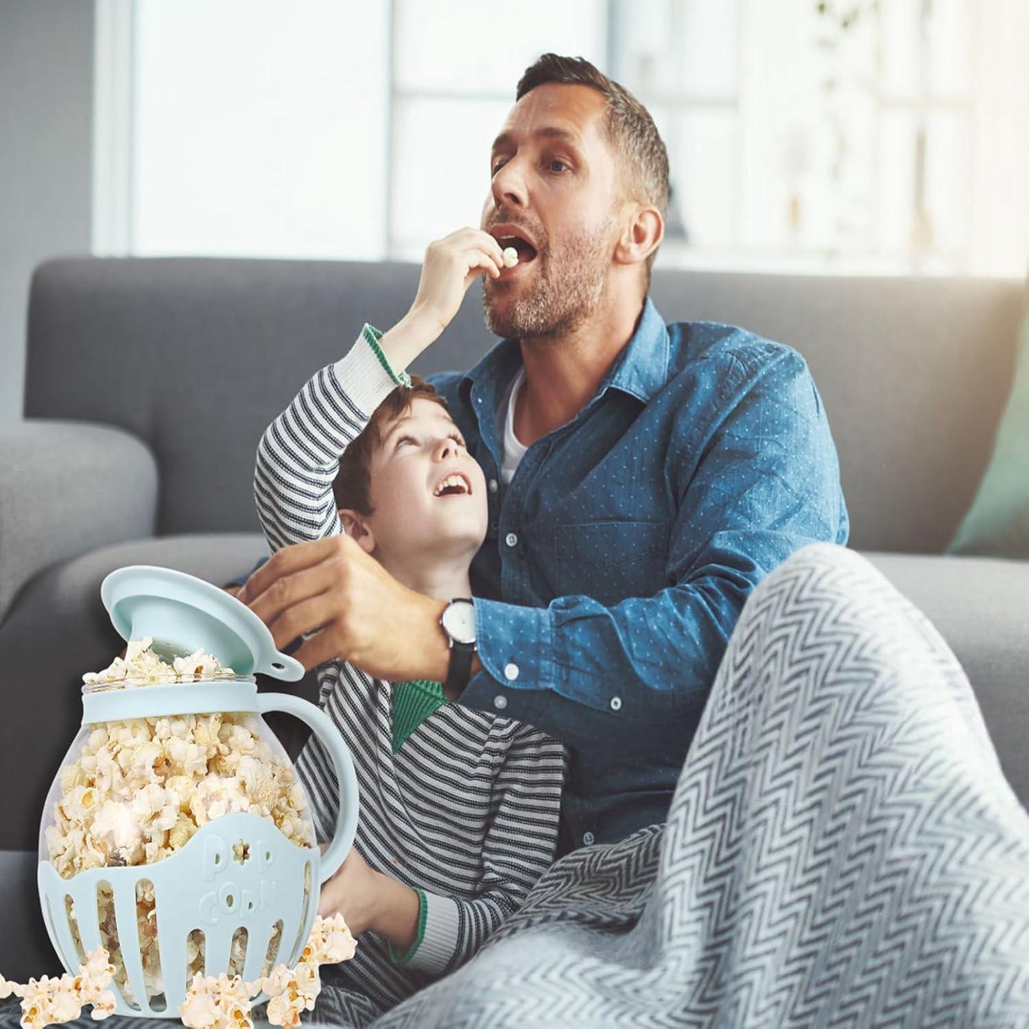 Tazón colapsable para palomitas COOKQUEEN 12 tazas azul