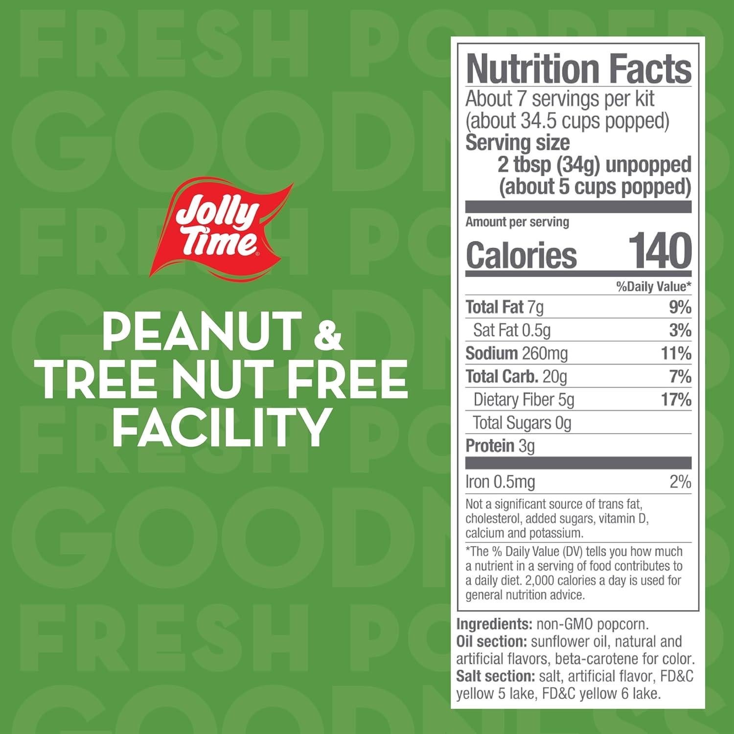 Kit de Palomitas JOLLY TIME 24 Paquetes 170g con Aceite y Sal