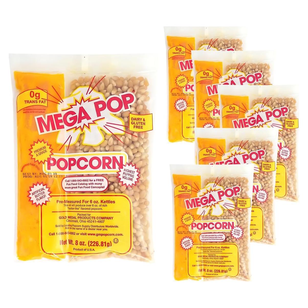 Paquete de 6 Porciones de Palomitas de Maíz CE-Popcorn 170g