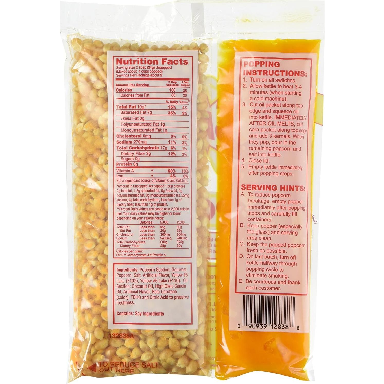Kit de Palomitas Mantequilla Gold Medal 300 g - 24 Unidades